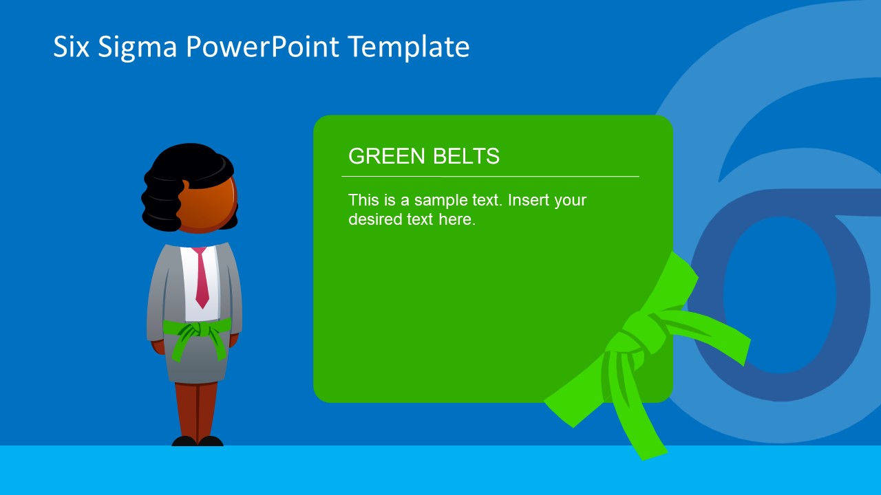 PowerPoint Template Slide for Green Belt Six Sigma Level
