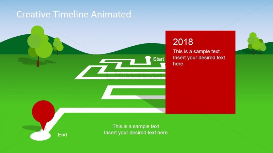 Milestone and Goal PowerPoint Slide
