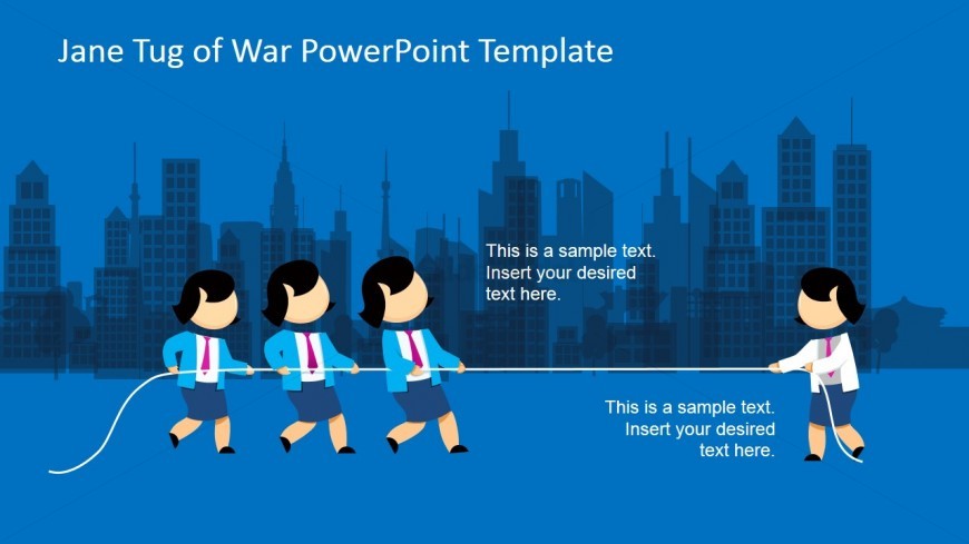 Jane Tug of War PowerPoint Slide Design