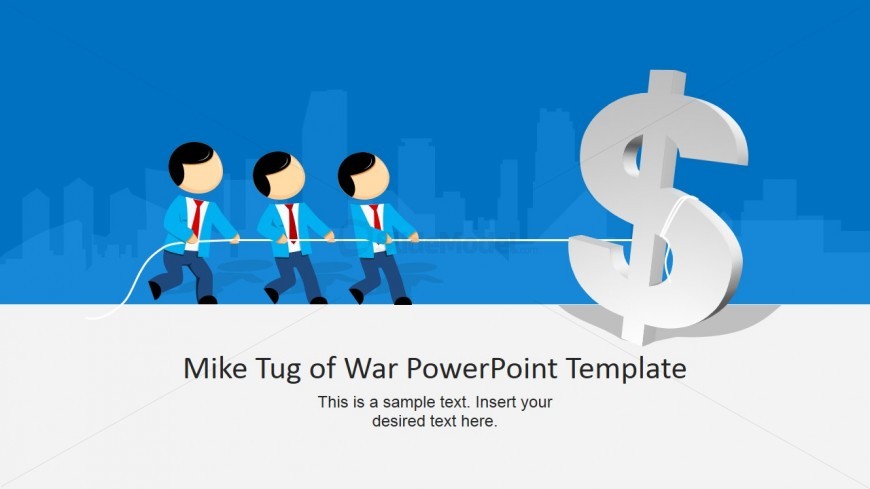 Mike Tug of War Clipart Design with Dollar Sign