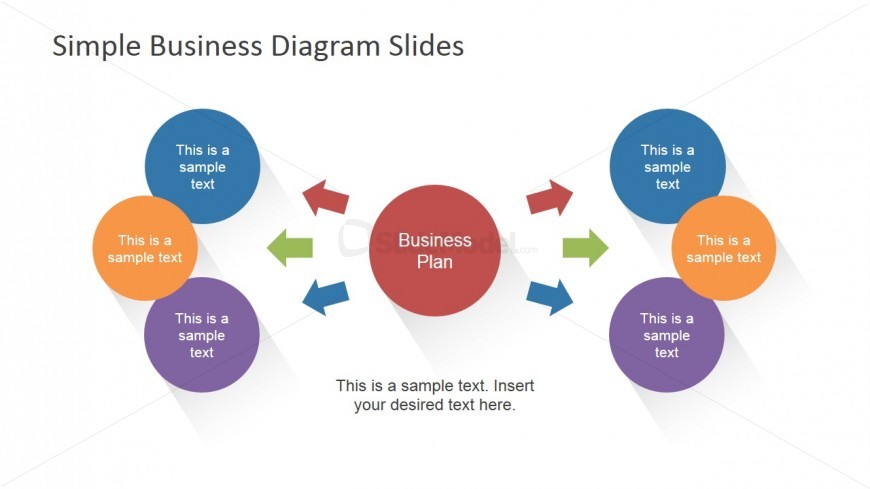 Main Concept Idea Slide Design with Arrows