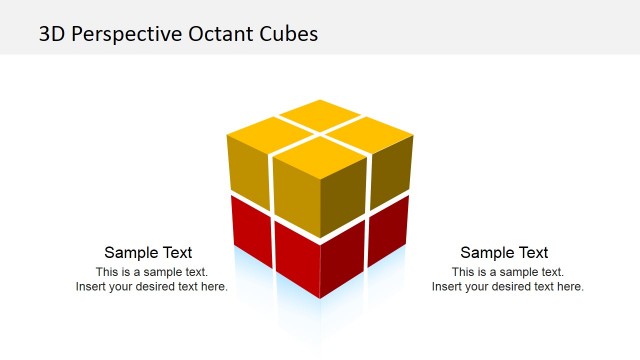3D Cube Octant PowerPoint Template
