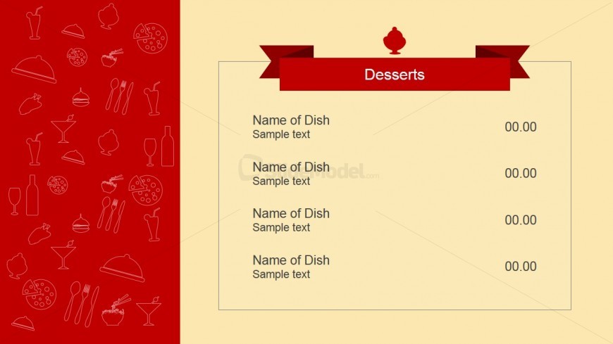 Dessert And Sweet Menu Point Template Slidemodel Dessert And Sweet Menu Point Template