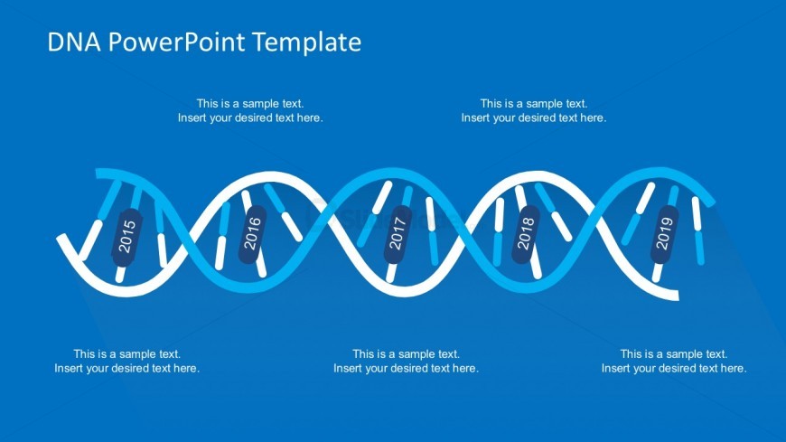 DNA Strands Blue-White Template Vectors