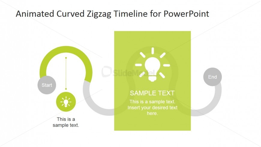 PowerPoint Curved Timeline First Stage