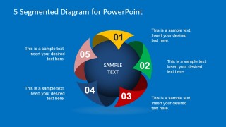 Creative Spherical 5 Steps Diagram for PowerPoint