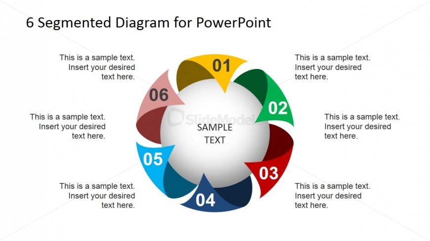 6 Segmented Diagram with Six Placeholders