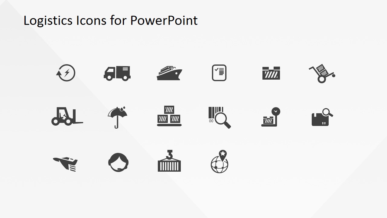 Logistics Icons for PowerPoint - SlideModel