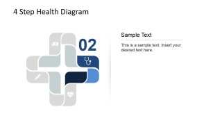 Doctor and Nurses 4 Step Healthcare Diagram for PowerPoint