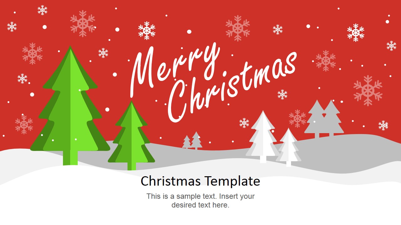 PowerPoint Slide Merry Christmas Scene