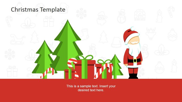 Christmas Tree Presents and Santa Claus PowerPoint Shapes