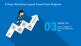 Four Steps Ladder Arrow for PowerPoint