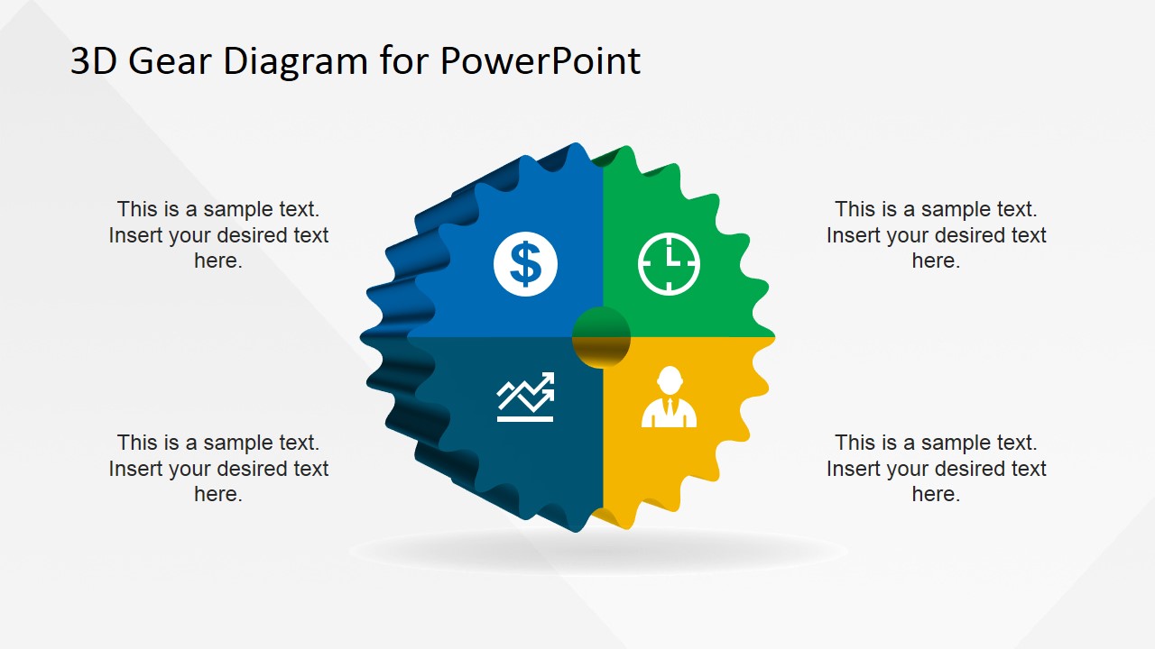 Process Flow Diagram with 3D Gear Slide