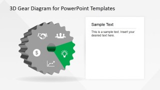 Light Bulb PowerPoint Icon in 3D Gear