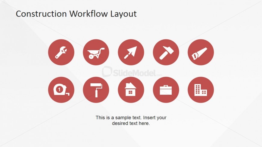 Flat Design Construction Industry PowerPoint Icons