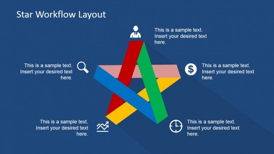 Materialistic Five Steps Start PowerPoint Diagram