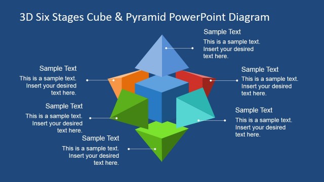3D Cube & Pyramid PowerPoint 3D Diagram
