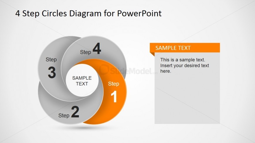 First Step Circular Dynamic Diagram Slide