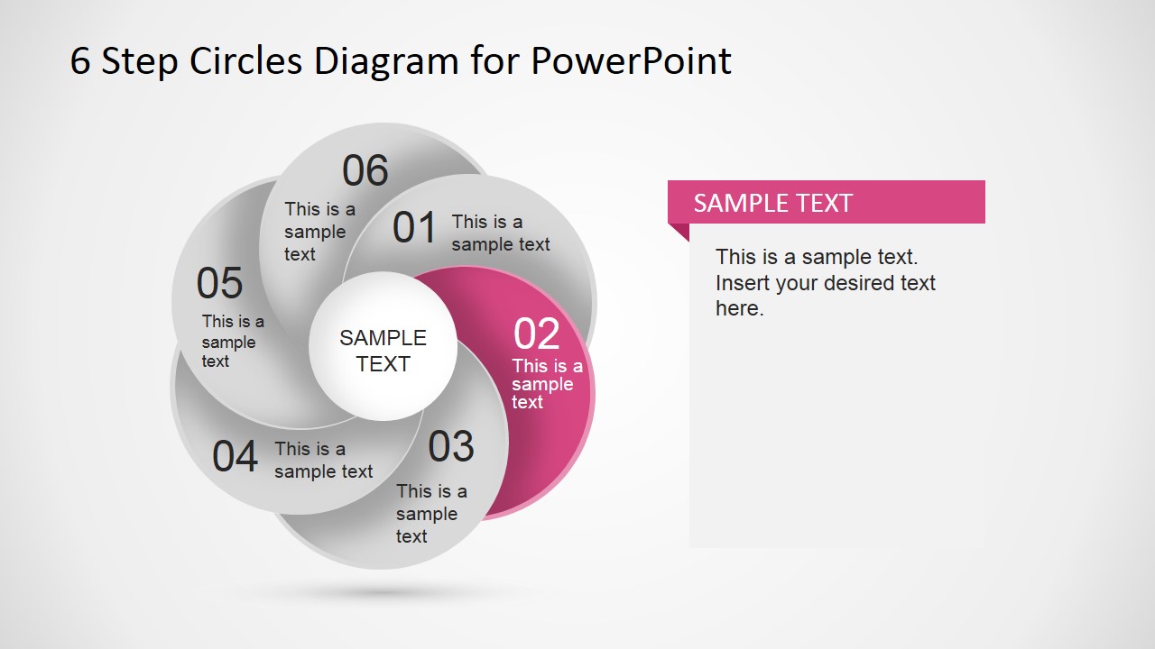 4 Step Circles Diagram For Powerpoint Slidemodel Rise