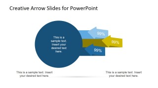 Circles Diagram with Arrows for PowerPoint 3 Step