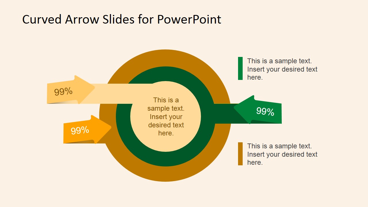 Curved Arrow Slides for PowerPoint SlideModel