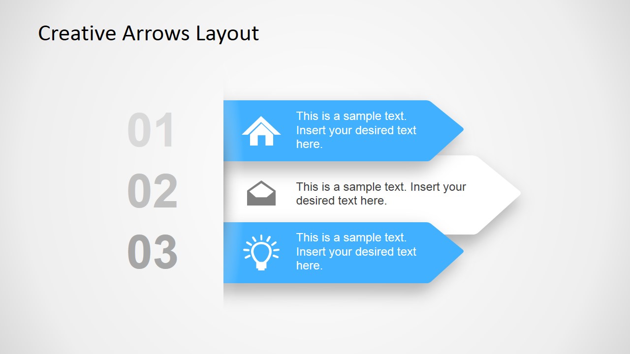 Simple 3 Step Creative Arrow Diagram Design