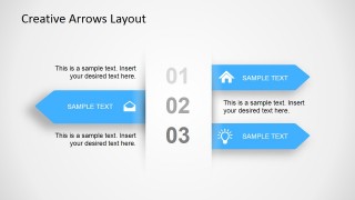 3 Step Creative Arrow Diagram for PowerPoint