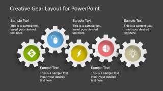 5 Gears - Gear Layout for PowerPoint