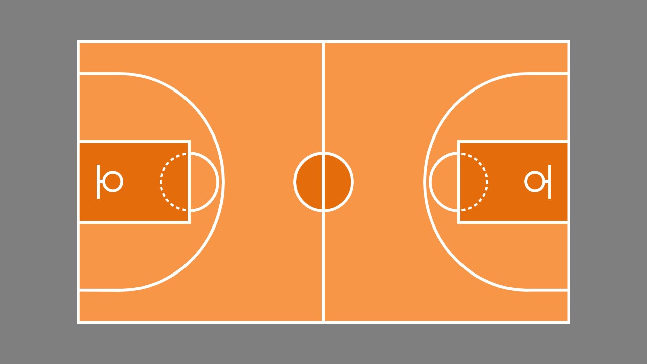  Basketball Court Game Plan PowerPoint Shapes SlideModel