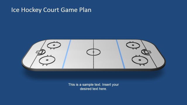 Ice Hockey Court Game Plan PowerPoint Shapes
