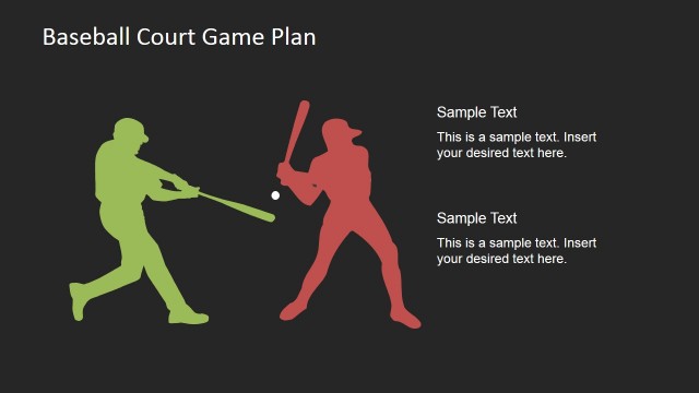Players with Baseball Bat  PowerPoint Scene