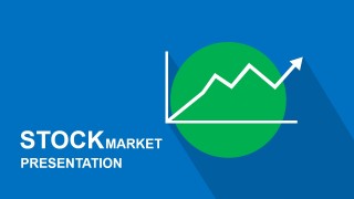 Title Slide with Line Chart Green Circle Icon