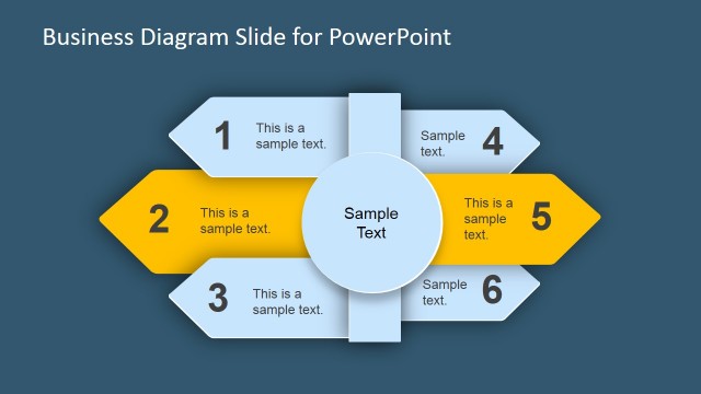 Six Step Business Signpost Template for PowerPoint