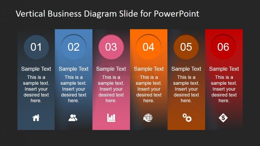 PowerPoint Template for 6 Step Diagram