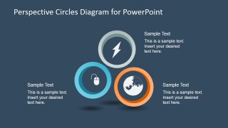 3 Circular Perspective Diagram for PowerPoint