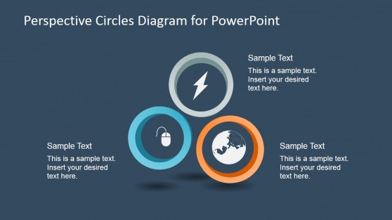 Perspective Circles Diagram for PowerPoint