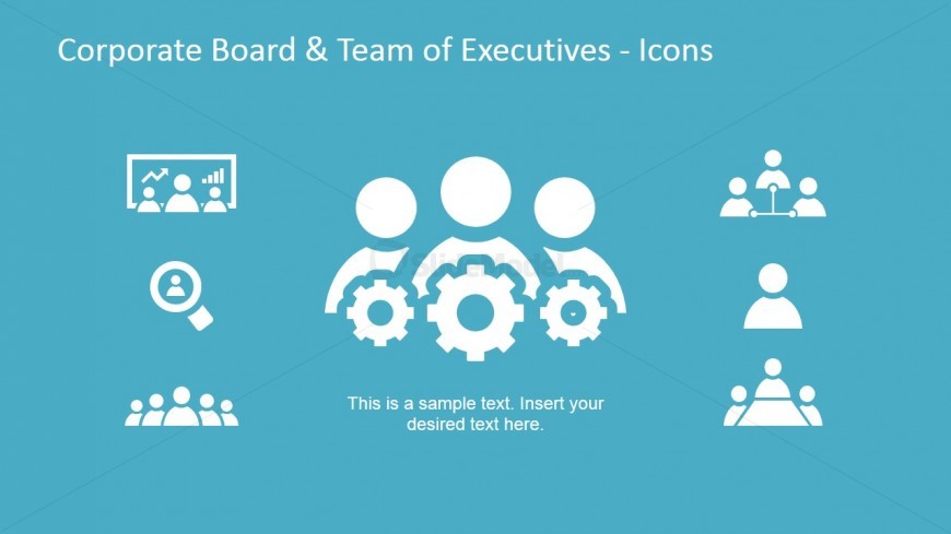 Corporate Board and Team of Executives Icons