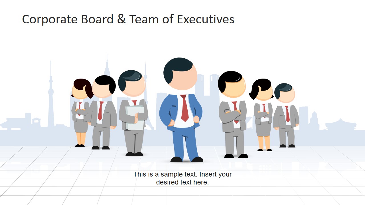 Corporate Board and Team of Executives SlideModel