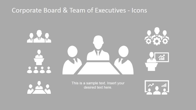 Executive Team in Generic Roles PowerPoint Icons