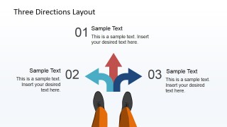 PowerPoint Slide Presenting Three Numbered Paths