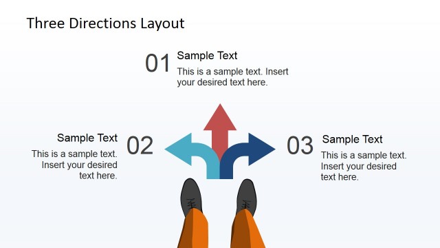 Numbered Direction Arrows PowerPoint Design