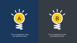 A or B Creative Slide to Present Opposing Ideas