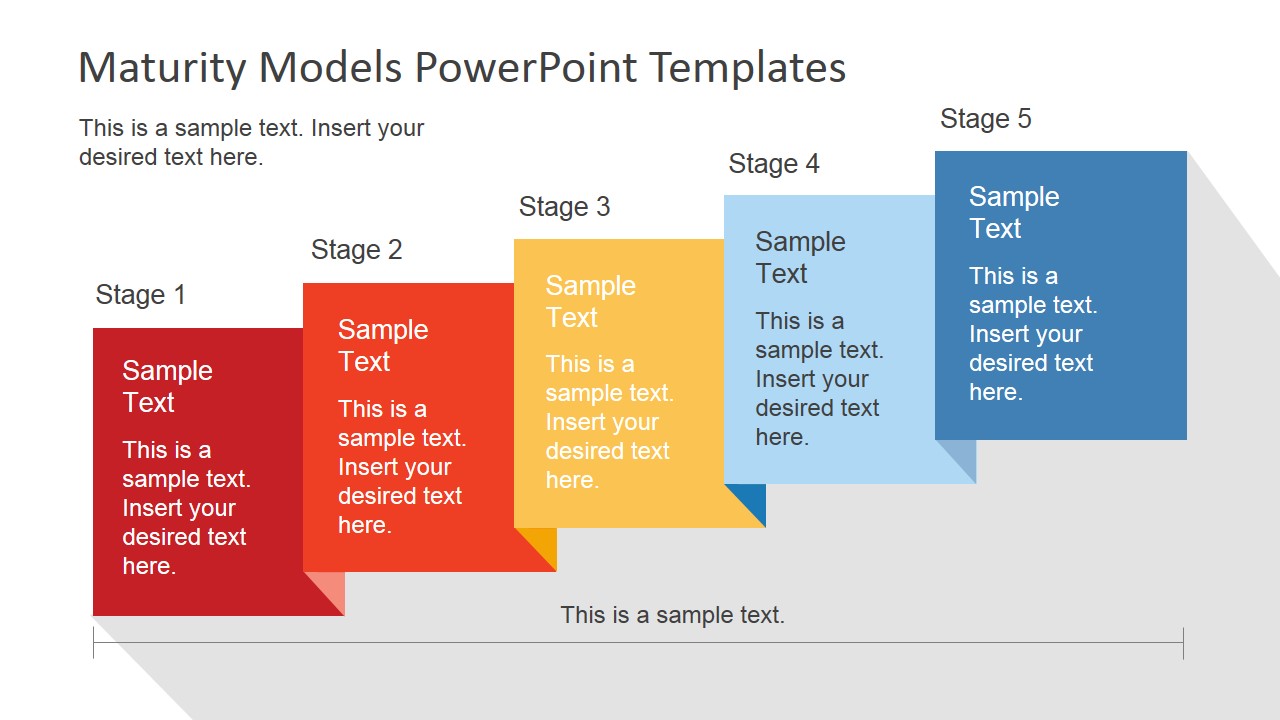 Flat Maturity Models PowerPoint Template SlideModel
