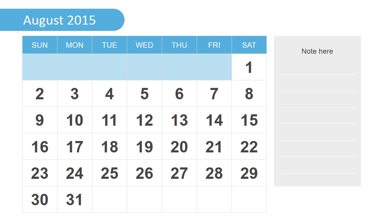 21-21-2215-calendar-template-21 - SlideModel Pertaining To Powerpoint Calendar Template 2015
