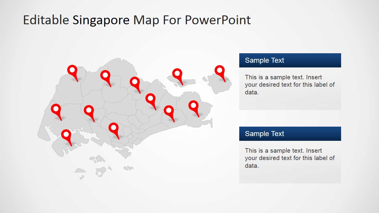 Editable Singapore PowerPoint Map - SlideModel