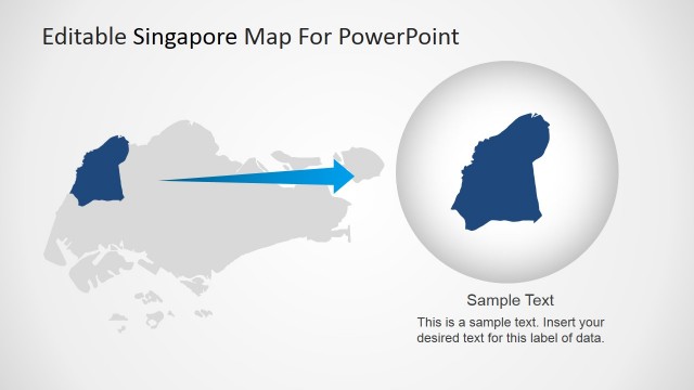 Highlighted State in Singapore Map for PowerPoint