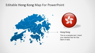 Map marked by Arrow Highlighting Hong Kong Island