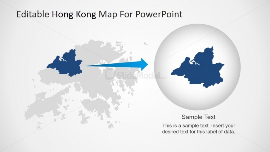 hong kong map highlighting northwestern area - slidemodel hong kong map highlighting northwestern area - slidemodel, Presentation templates