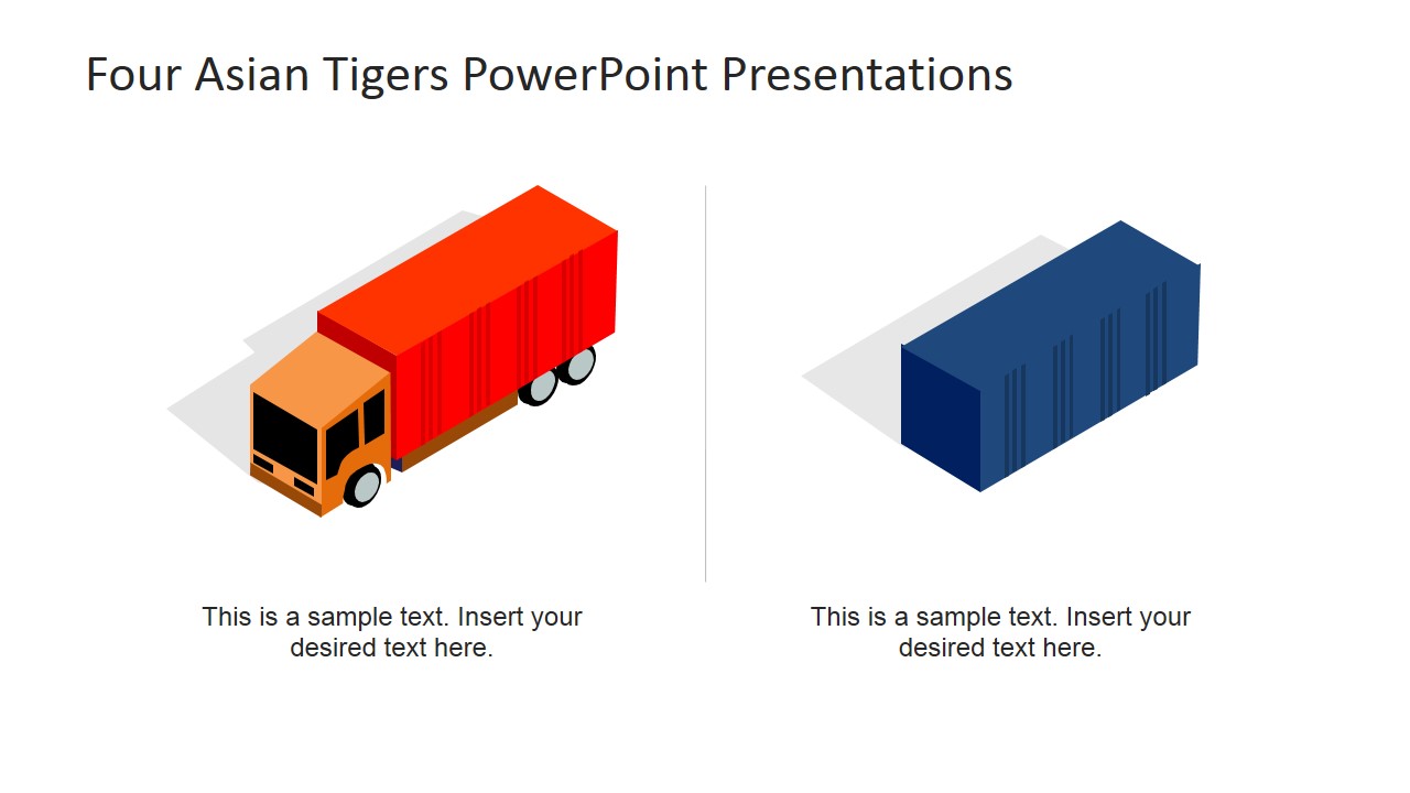 Clip Art for PowerPoint of Truck and Container