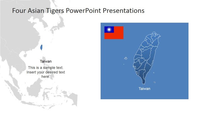 Southeast Asia Background and Taiwan PowerPoint Map